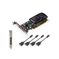 PNY P1000 DVI 4GB 128Bit DDR5 VCQP1000DVIV2-PB 4xMini Dısply - 1